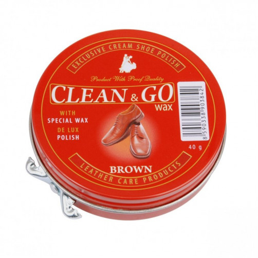 CLEAN & GO rjava pasta za čevlje 40g