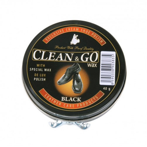 CLEAN & GO črna pasta za čevlje 40g