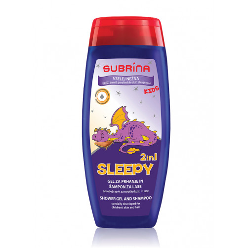 Subrina Kids šampon in gel za prhanje Sleepy, 250ml
