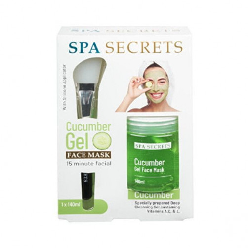 Xpel Gelna maska za obraz z aplikatorjem SPA Secrets Cucumber, 150ml