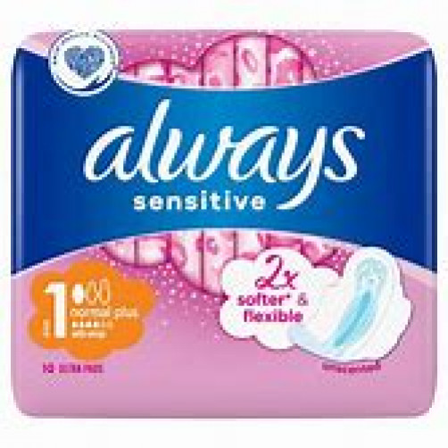 Always sensitive higienski vložki Normal Plus, 10 kos