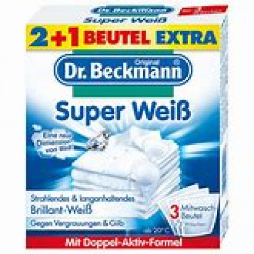 DR. BECKMANN prašek za perilo Super Belo, 120g (2+1 pranje)