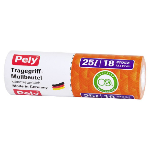 Pely Nosilna vrečka z ročaji, 25l, 18 kos na roli