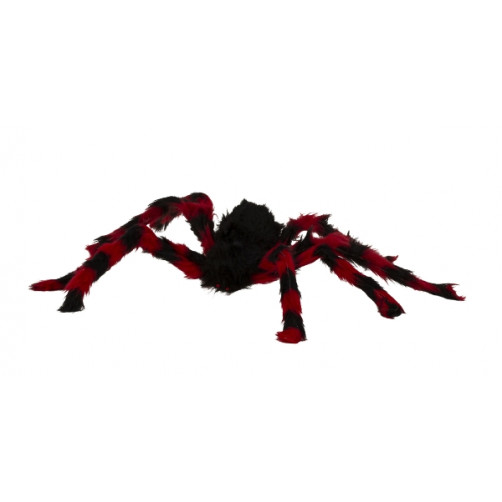 Noč čarovnic črno/rdeč pajek z nogami iz žice, 70 cm