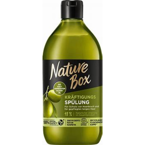 NATURE BOX balzam za močne lase OLIVE OIL, 385ml