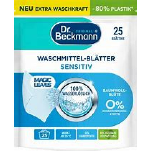Dr.Beckmann Detergent za perilo v lističih Sensitive, 25 kos