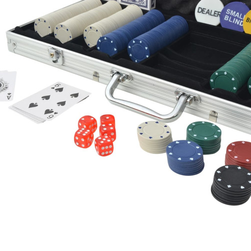 vidaXL Poker Set s 500 Žetoni Aluminij vidaXL Poker Set s 500 Žetoni Aluminij